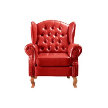 Imagem de Poltrona Imperador Chesterfield Cadeira Decorativa Vintage  - Bella De