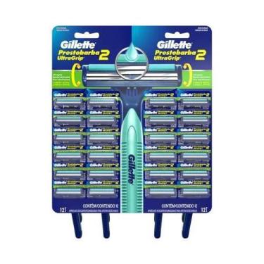 Imagem de Barbeador presto ultragrip cab movel  cartela 12x2 (verde) - Gillette