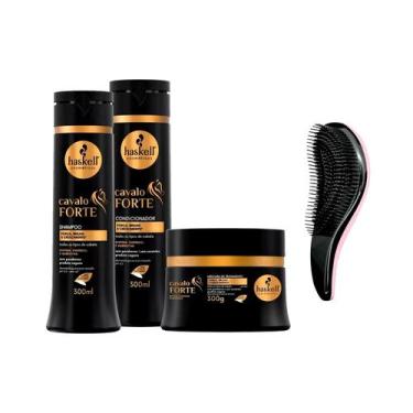 Imagem de Kit Haskell Cavalo Forte Cresce Cabelo Trio 300ml + Escova