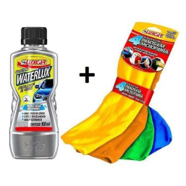 Imagem de Cristalizador Para Para-brisa + Panos Microfibra Com 4 - Luxcar