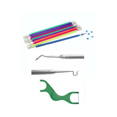 Imagem de Kit 1.000 Borrachinha Aparelho Ortodôntico (10 Palitos) 10 Cores + 01 