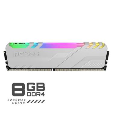 Imagem de Memoria Gamer Pcyes Udimm 8Gb Ddr4 3200Mhz White Com Rgb