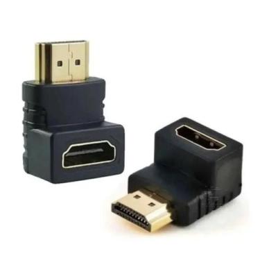 Imagem de Adaptador Conector Hdmi Macho X Fêmea 90 Graus - M.Future