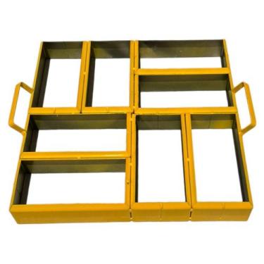 Imagem de Forma Aço Manual Bloquete Paver 20x6cm Tijolinho Lajotinha Faz no Loca