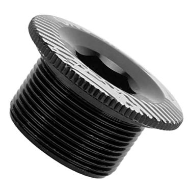 Imagem de VGEBY Parafusos de braço de manivela de bicicleta, parafuso de fixação de manivela M20 de liga de alumínio (capa de manivela M20 preta)