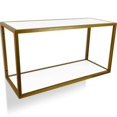 Imagem de Prateleira Nicho De Parede Linares 63cm Decoração Dourado - Loja Da Is