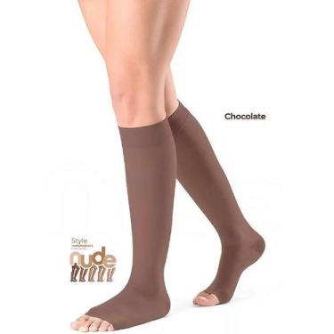 Imagem de Meia 3/4 EVER Sheer 782 Nude AD 20-30 MMHG Sigvaris Aberta, Chocolate,