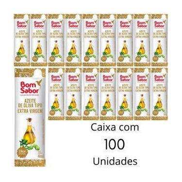 Imagem de Azeite Extra Virgem Em Sachês  Bom Sabor Stick 4ml Caixa com 100 Un Pa