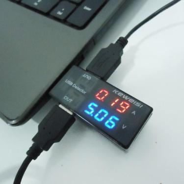 Imagem de Testador Porta Usb Voltímetro Amperímetro 3 - 5 V 0 - 3 A - OEM