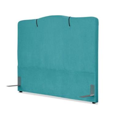 Imagem de Cabeceira de Cama Box Casal 138 cm Moscou Inspire House Suede Veludo A