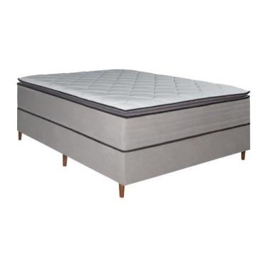 Imagem de Colchão Casal Molas Ensacadas Vision + Base 138x188x71 Bom Pastor, Cin