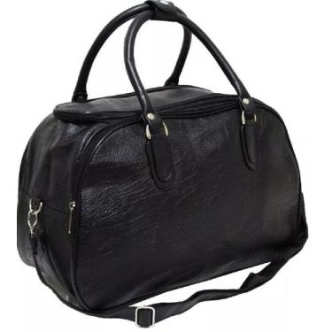 Imagem de Mala Bolsa de viagem, mala de bordo, pequena alça ombro - FF, Preto