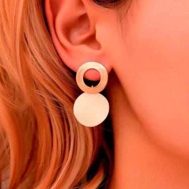 Imagem de Brinco Festa Feminino Delicado Dangle Feminino Vazado Branco - ANJO DA
