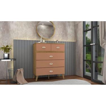 Imagem de Cômoda Ibiza - 5 Gavetas com Pés Palito - Nature Camarim - Vila Rica
