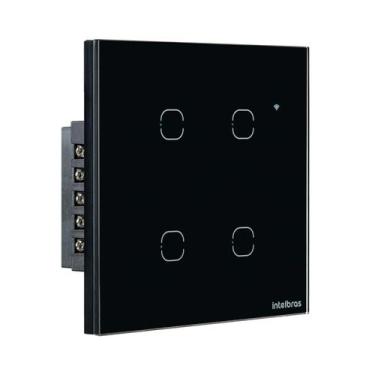 Imagem de Interruptor smart wifi touch preto ews 1004 intelbras