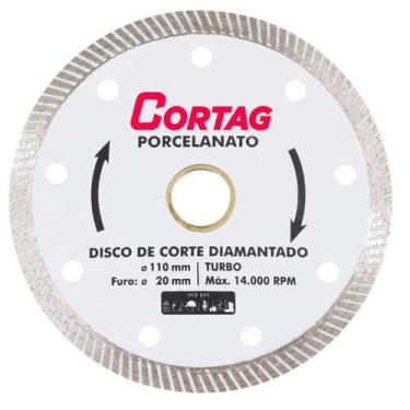 Imagem de Disco Diamantado 110mm Porcelanato Turbo Cortag, Porcelanato
