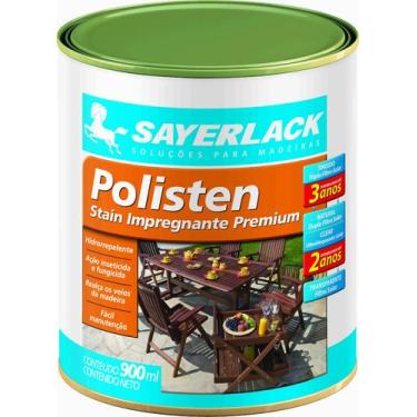 Imagem de Verniz Polisten Sayerlack Stain Transparente 900ml Madeira, incolor