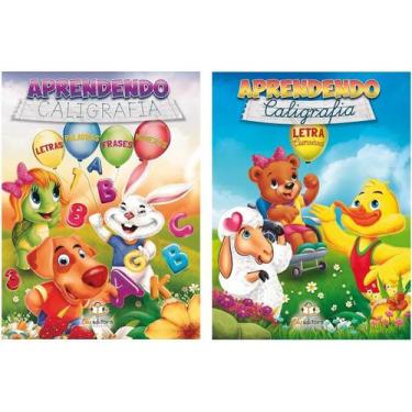 Imagem de Aprendendo Caligrafia - 2 Cartilhas Letras Bastão E Cursiva