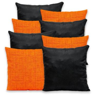 Imagem de Kit 8 Capas de Almofada 40x40 Lisa e Estampada com Zíper Gorgurinho - 