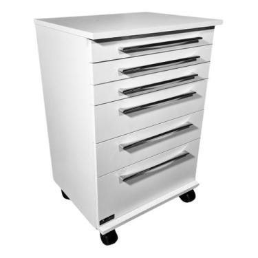 Imagem de Mesa Apoio Suporte Mdf Tampo Madeira Cor Branco - Deki Móveis