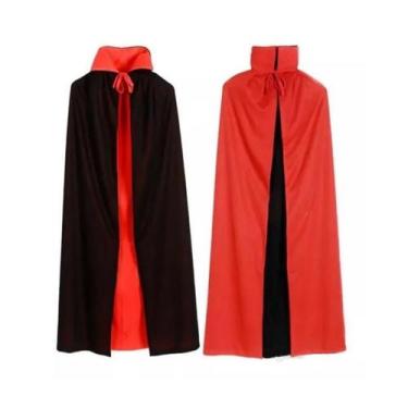 Imagem de Fantasia Halloween Capa Vampiro Mágico Infantil Dupla Face - CM Presen