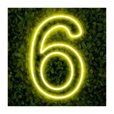 Imagem de Luminoso Numero Neon Led 50 Cm Festa De 0 A 9 - Art Studio Design, 6, 