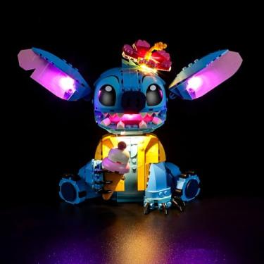 Imagem de YEABRICKS Luz LED para modelo de blocos de montar 43249 Disney Stitch (conjunto de montar não incluído)