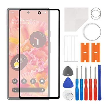 Imagem de SWARK Nova substituição de lente do painel externo de vidro frontal + OCA compatível com Google Pixel 6 (sem tela LCD e digitalizador de toque) com kit de reparo