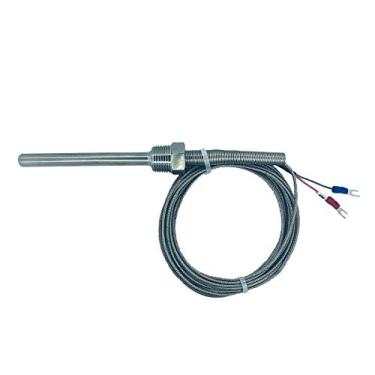 Imagem de Sensores de Temperatura Tipo K Sensores Termopar Sonda de Aço Inoxidável À Prova D'Água com Cabo de 2 m