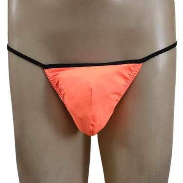 Imagem de Cueca jockstrap fio dental forrada laranja neon - Almah Fashion, GG