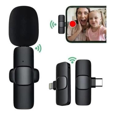 Imagem de Microfone De Lapela Sem Fio Duplo P/ Samsung Motorola Xiaomi - Rhos