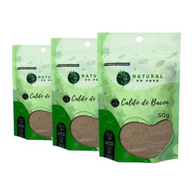 Imagem de Kit 3 Tempero Caldo de Bacon Sabor Marcante Premium Pouch 50g - Natura