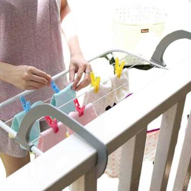 Imagem de Varal Roupas Portátil Prático Apartamento Janela Banheiro - StarLimp