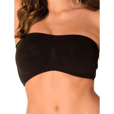 Imagem de Sutiã Bustiê sem Aro e sem Bojo Ultraleve Demillus 61900, Preto