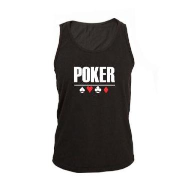 Imagem de Regata Masculina Algodão Poker Estampada Verão Moderna - Ragor, EXG, P