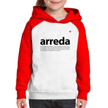 Imagem de Moletom Infantil arreda - Foca na Moda, Branco, Vermelho, 8