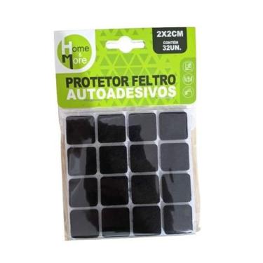Imagem de Protetor Pé de Móveis Feltro Auto Adesivos 32 peças 2 x 2 cm. - HM, Qu