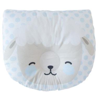 Imagem de Travesseiro de Bebê Anatômico Ovelhinha Azul - Miguel Baby