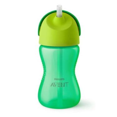 Imagem de Copo Avent Dinossauro c/Canudo Curvado 300ml Verde SCF798/01 - Philips