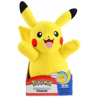 Imagem de Pelúcia Pikachu Com Luz E Som 30 cm Boneco Pokemon Sunny