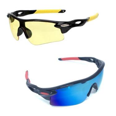 Imagem de Kit 2 Óculos Bike Speed Ciclismo Esportivo Uv 400 + Noturno