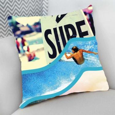 Imagem de Almofada Decorativa Cheia c/ Zíper 25x25 Surf Surfista Praia - Deluzz,
