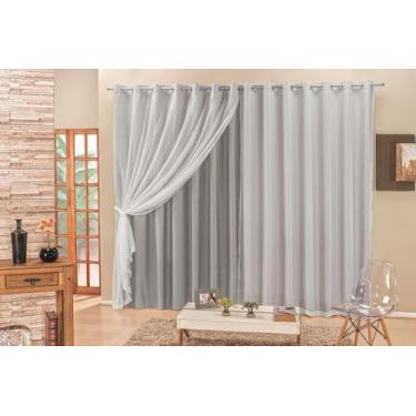 Imagem de Cortina Elegance para Varão Simples 3 Metros x 2,50 Semi Blackout com 