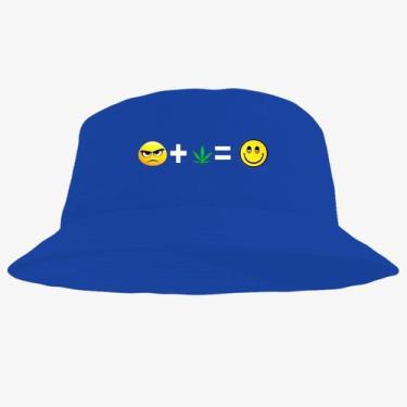 Imagem de Chapéu Bucket Hat Estampado Emoji - MP Moda Masculina, Único, Azul cla
