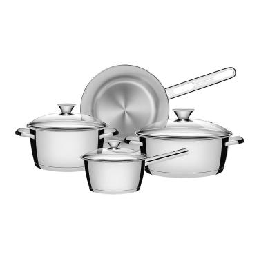 Imagem de Jogo de Panelas Fundo Triplo Tramontina Allegra 65650324 Inox