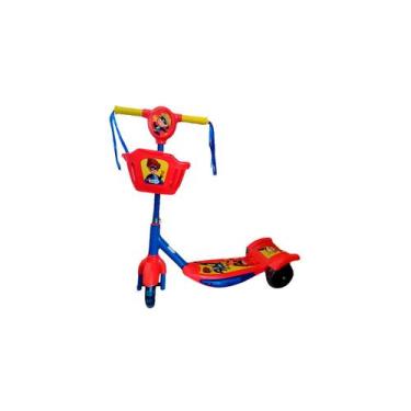 Imagem de Patinete 3 Rodas Ajustável Com Luz LED E Cesto - Etitoys