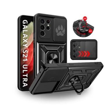 Imagem de Capa Capinha Armor Anti Choque Ring Luxo P/ Galaxy S21 Ultra - Champio