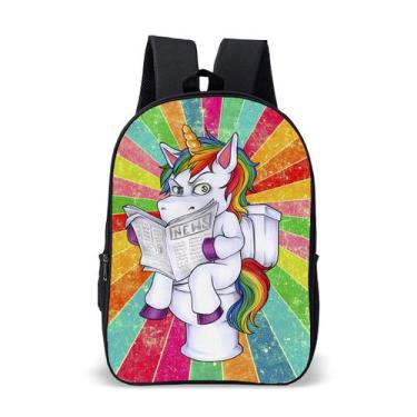 Imagem de Mochila Escolar Avulsa Infantil Unissex com o Tema de Unicórnio  - Use