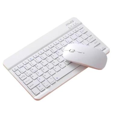 Imagem de Kit Teclado e Mouse Sem fio Bluetooth Multi-device Branco K-06 - PONTO