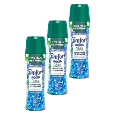 Imagem de Kit 3 Odorizante de Roupas Comfort Boom Perfume em Cristais Explosão de Frescor 275g